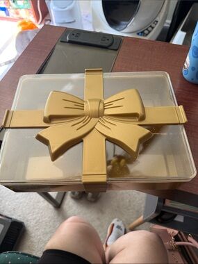 Gold Bow Decorative Storage Box - Home Storage & Organization